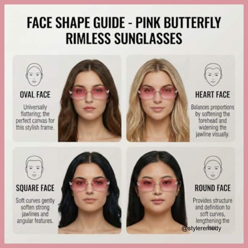 Metal Rimless Rectangular Sunglasses with UV400 P… - image 4